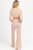 Tie Crop + Front Slit Pant Set In Terracotta