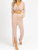 Tie Crop + Front Slit Pant Set In Terracotta