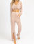 Tie Crop + Front Slit Pant Set In Terracotta