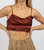 Tiered Woven Cami Top In Mahogany - Mahogany