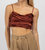 Tiered Woven Cami Top In Mahogany