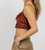 Tiered Woven Cami Top In Mahogany