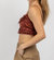 Tiered Woven Cami Top In Mahogany