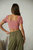 Tina Twist Front Crop Top In Mauve