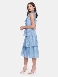 All Over Lace Ruffled Dress