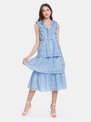 All Over Lace Ruffled Dress