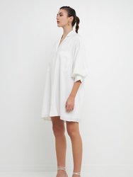 Belted Mini Shirt Dress