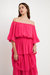 Chiffon Off the Shoulder Ruffle Tier Maxi Dress