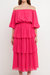 Chiffon Off the Shoulder Ruffle Tier Maxi Dress