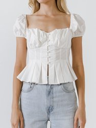 Corset Top with Pleats