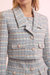 Cropped Tweed Blazer - Blue Multi