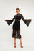 Cut Out Lace Midi Dress - Black