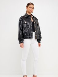 Faux Leather Jacket