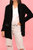 For The Record Women's Velvet Blazer In Black - Black