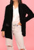 For The Record Women's Velvet Blazer In Black - Black