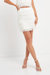 Fringe Tiered Mini Skirt - White