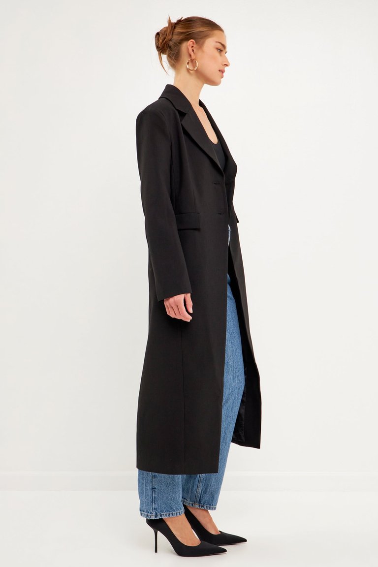 Front Slit Long Jacket