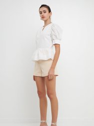 High-Waisted Tailored Shorts