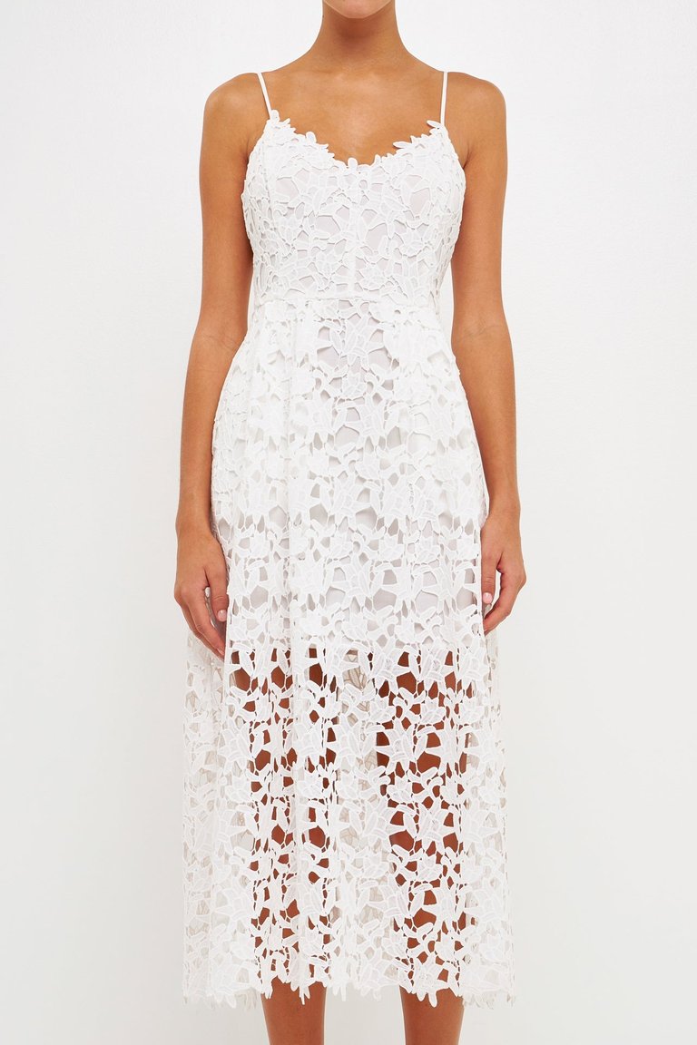 Lace Cami Midi Dress