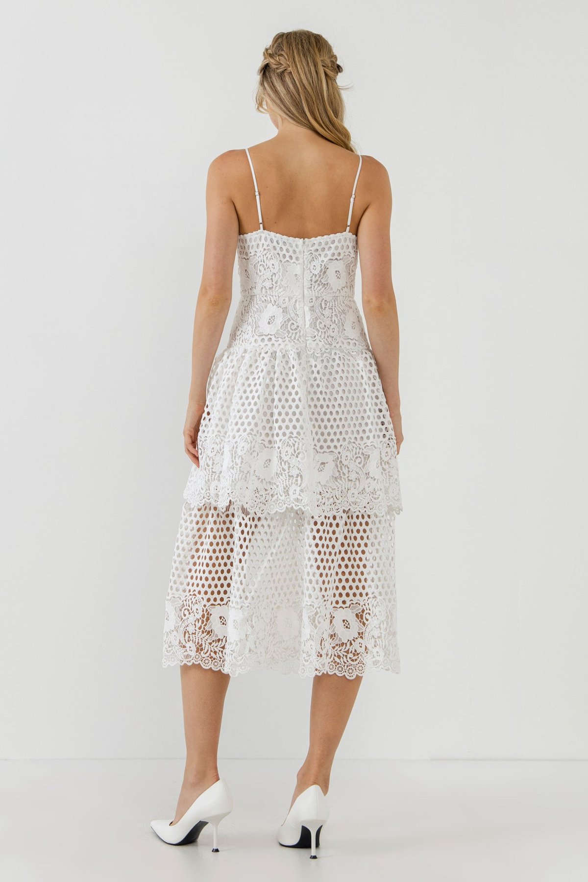 Endless Rose Lace Cami Tiered Midi Dress