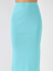 Midi Knit Skirt With Side Slit