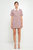 Multi Tweed Collared Short Sleeve Dress - Pink Multi