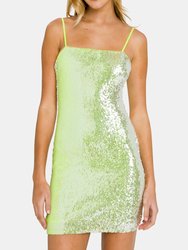 Neon Sequin Mini Dress