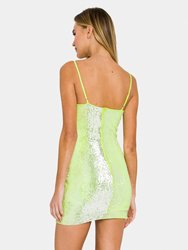 Neon Sequin Mini Dress