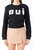 Oui Pearl Sweatshirt In Black