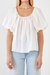 Pleated Puff Sleeve Top