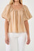 Pleated Puff Sleeve Top