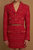 Premium Cropped Tweed Jacket - Red