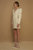 Premium Long-Sleeve Tweed Mini Dress - Ivory