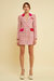 Premium Tweed Blazer Dress - Pink