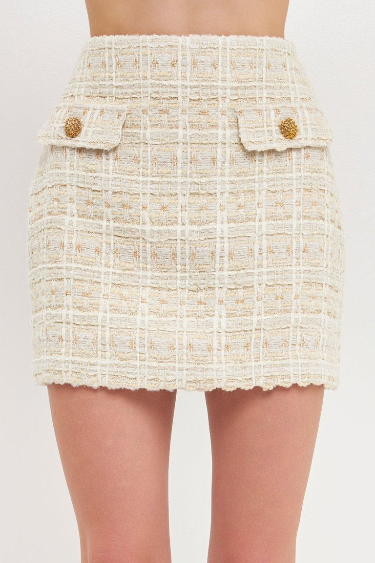 Premium Tweed Mini Skirt