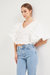 Puff Sleeve Detail Top - White