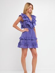 Ruffle Detail Mini Dress