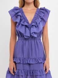 Ruffle Detail Mini Dress