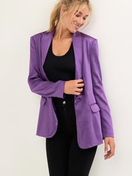 Satin Blazer - Purple