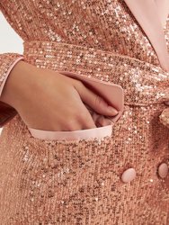 Sequins Belted Blazer