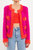Shank Button With Color Block Cardigan
