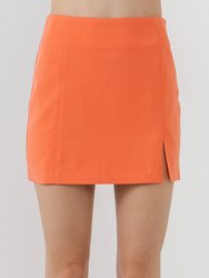 Slit Detail Mini Skirt