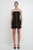 Strapless Satin Mini Dress - Black
