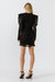 Textured Long Sleeves Ruched Mini Dress