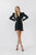 Textured Long Sleeves Ruched Mini Dress