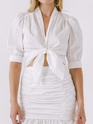 Tied Front Cropped Top