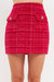 Tweed Mini Skirt - Fuchsia