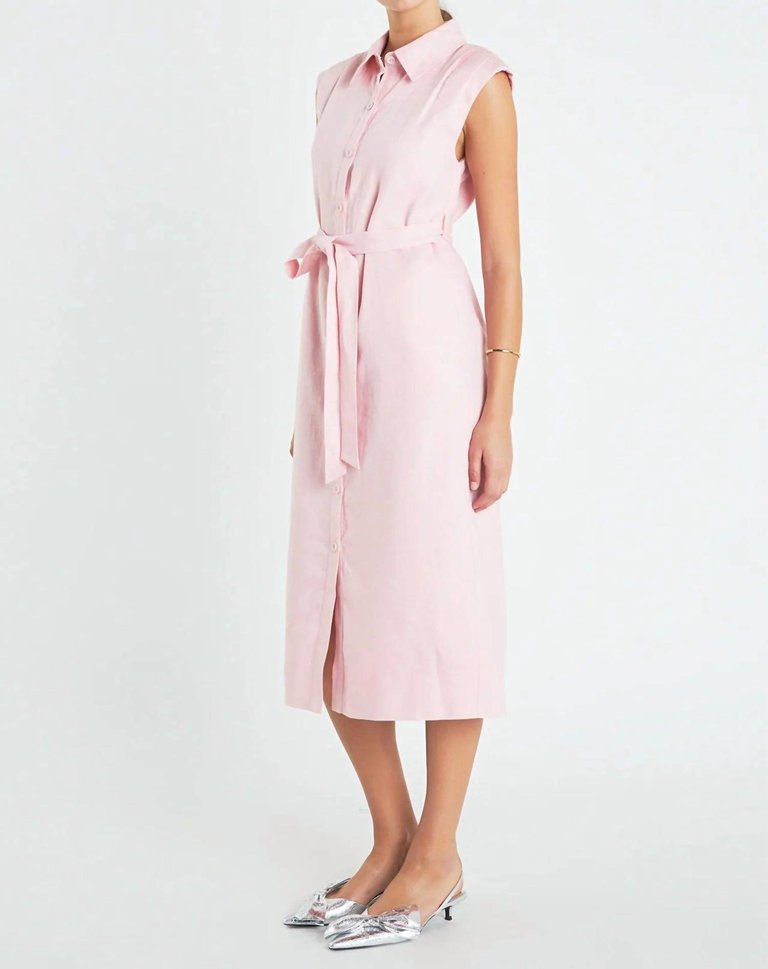 Breeze Midi Dress In Light Pink