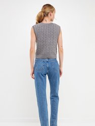 Cable Knit Chunky Sweater Vest