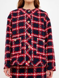 Check Boucle Tweed Jacket